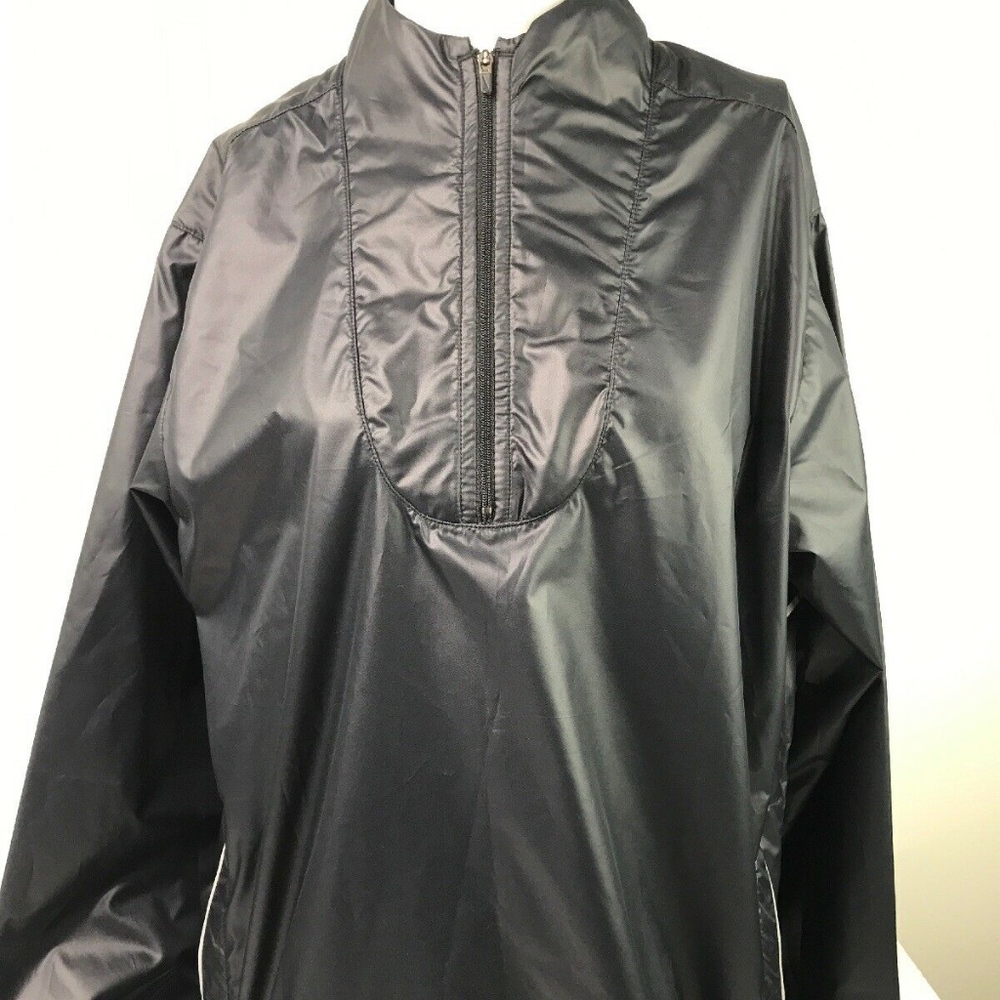 Nike Running Solid Black Windbreaker Jacket L - image 1